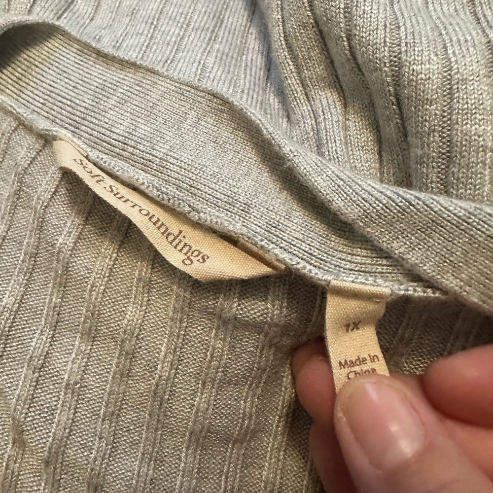 Soft Surroundings SoftEssential Ribbed Button-Fro… - image 4